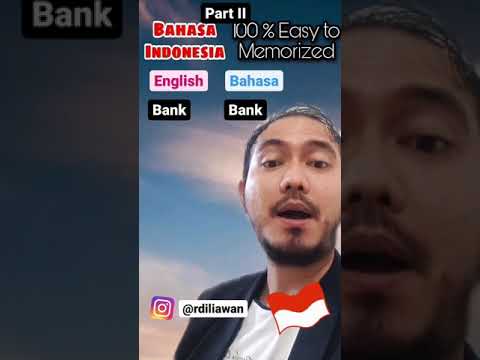 Indonesian language that 100% easy to memorize (part II)