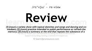 Download lagu Pronunciation of Review | Definition of Review mp3
