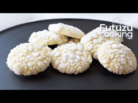 Soft Lemon Crinkle Cookies Recipe | 檸檬軟餅乾 | 레몬 쿠키 만들기 | ASMR cooking