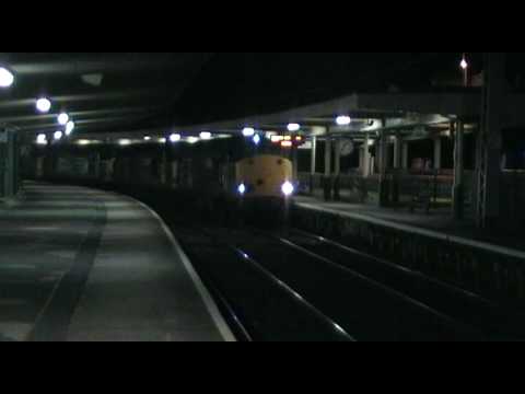 37038/37607 with 37611/37601 DIT 6K73 Sellafield - Crewe flasks 9th February 2010