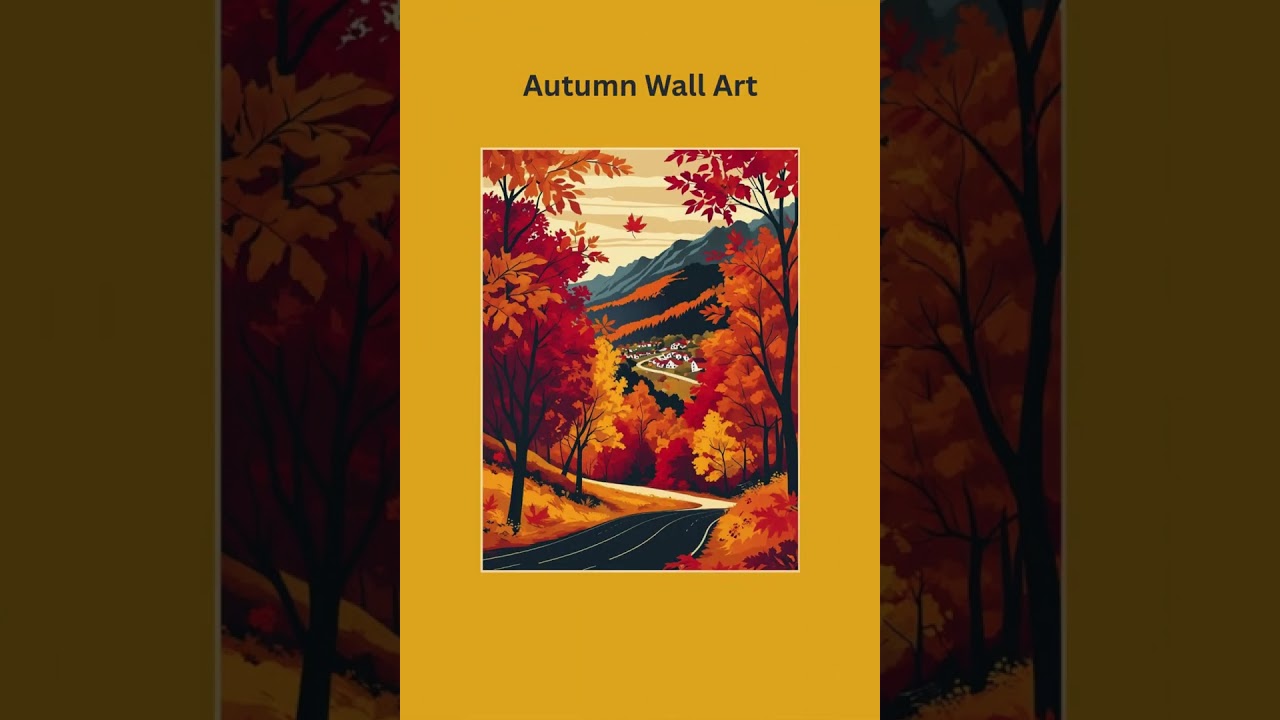 Cozy Autumn Wall Art 🍂 | Fall Poster for Minimalist & Yoga-Inspired Home Decor