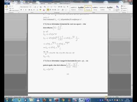 Algebra pentru clasa a X-a --Lectia 33