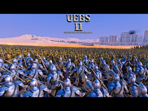 21000 GondorCaptains VS 21000 Elf Warrior No Shields. Ultimate Epic Battle Simulator 2 UEBS 2