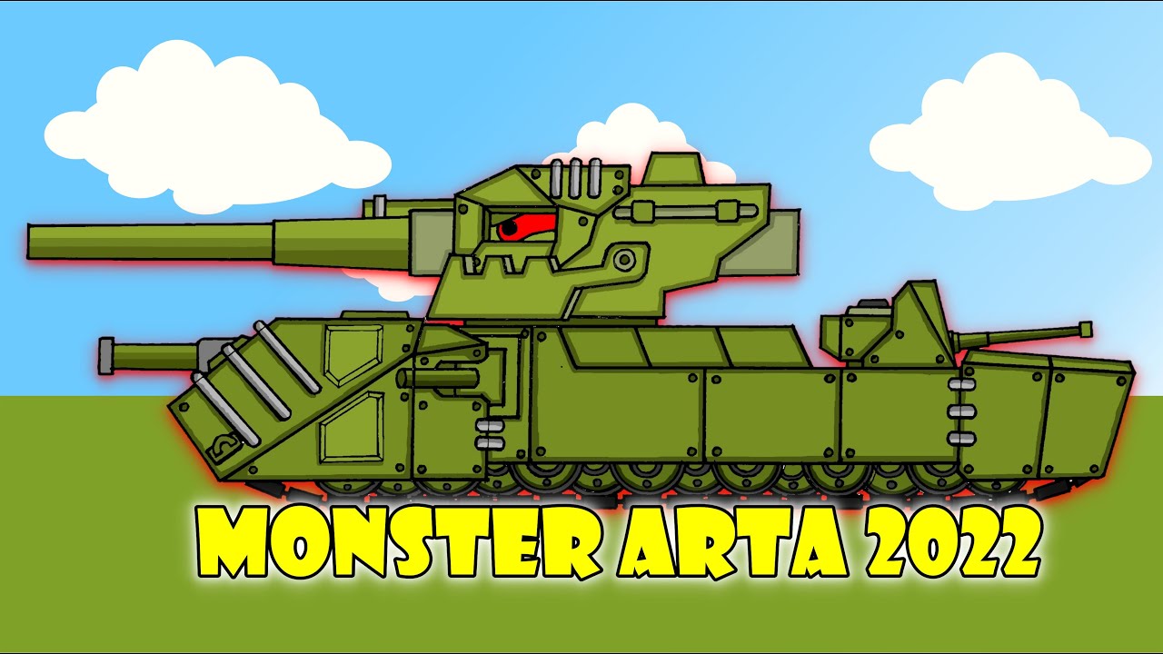 How To Draw Cartoon Tank Arta Monster 2022 | HomeAnimations - Cartoons About Tanks