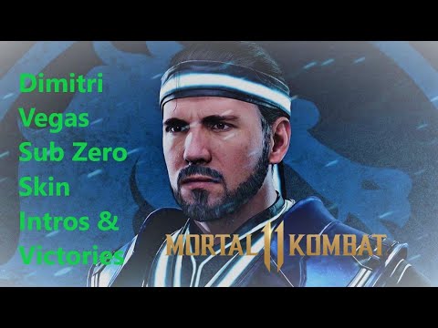 Dimitri Vegas Sub Zero Skin All Intros & Victories Poses: Mortal Kombat 11 Video