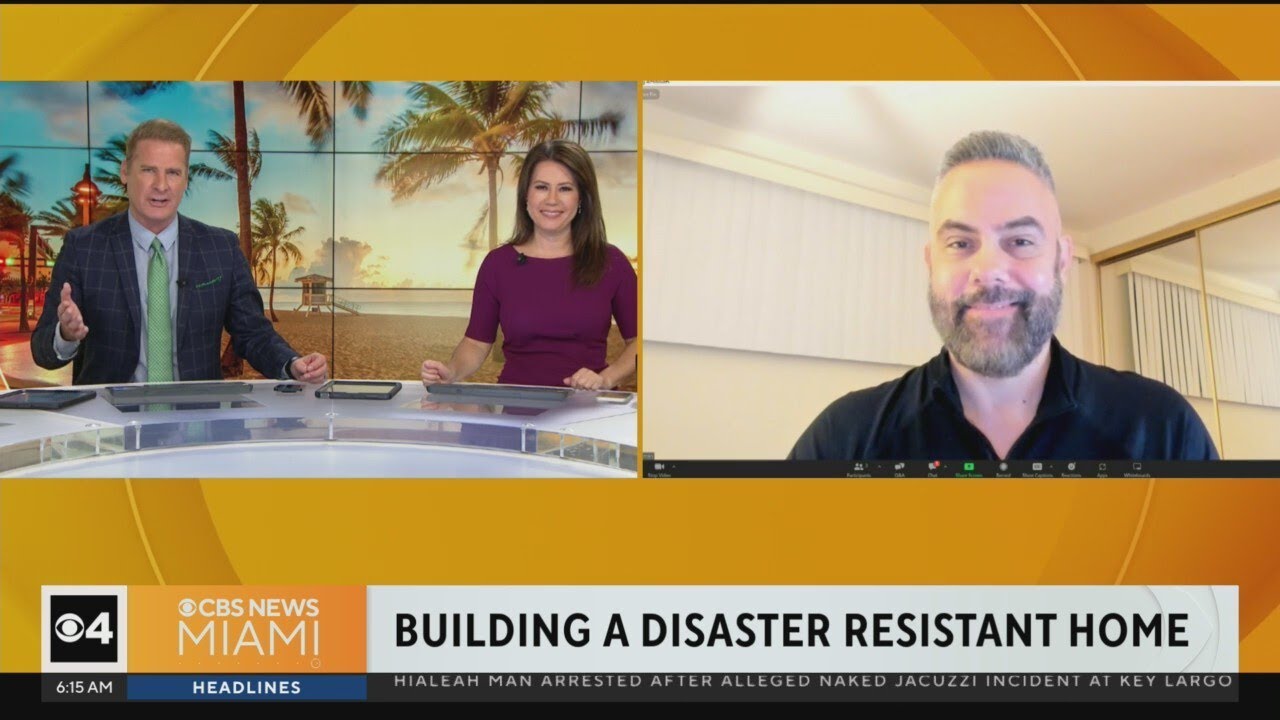 Professional stormchaser building disaster resistant home