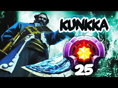 FIRST LEVEL 25 KUNKKA Divine Rank - Dota 2 EPIC Gameplay Compilation