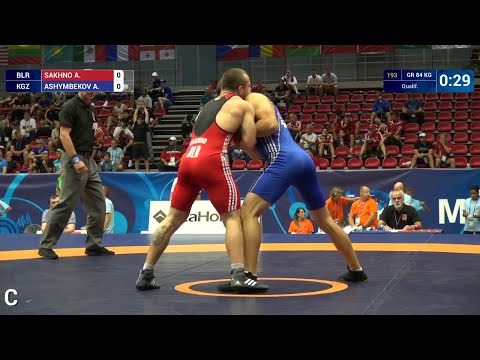 Qual. GR - 84 kg: A. SAKHNO (BLR) df. A. ASHYMBEKOV (KGZ), 2-2