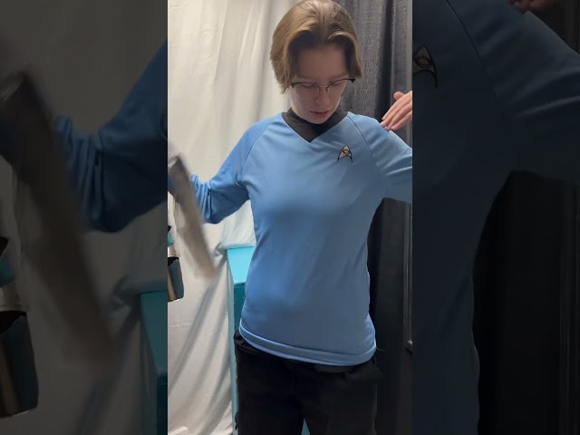 Vídeo relacionado con Star Trek Camiseta para hombre | Camiseta gráfica de uniforme para adultos | Conjunto icónico de manga corta para Trekkies | Comic Book Movie Film Sci-Fi Apparel Gift for Him, Spock - Azul, L