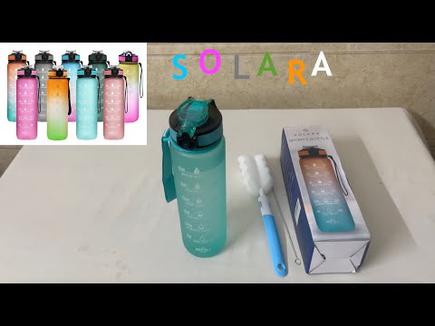 Silicone motivational water bottle, 1000 ml