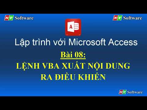 Bài 08: LỆNH VBA XUẤT NỘI DUNG RA ĐIỀU KHIỂN