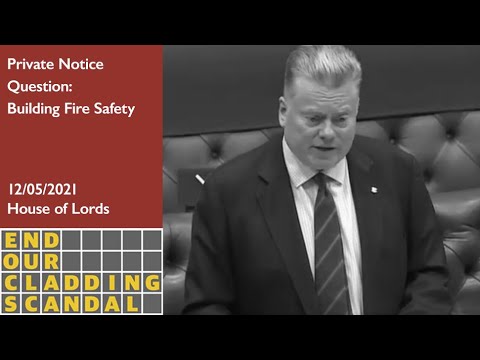 Building Fire Safety Debate in the House of Lords - 12/05/21