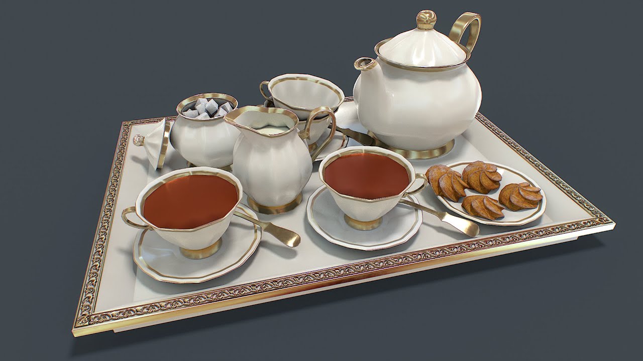 Tea Set 3D Model