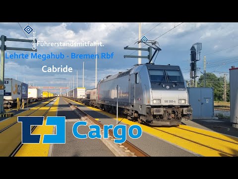 [4K] Cabinerit | Führerstandsmitfahrt | Lehrte 🇩🇪 ➡️ Nienburg 🇩🇪 ➡️ Bremen Rbf 🇩🇪 | BR 186 |