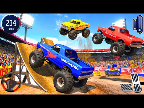 Extreme Real Sport Car Racing Simulator 2025 | Demolition Monster Truck Derby Stunt Android GamePlay