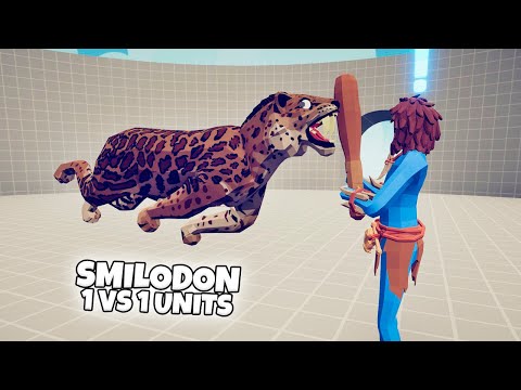 SMILODON 1 vs 1 UNITS | TABS Totally Accurate Battle Simulator Gameplay