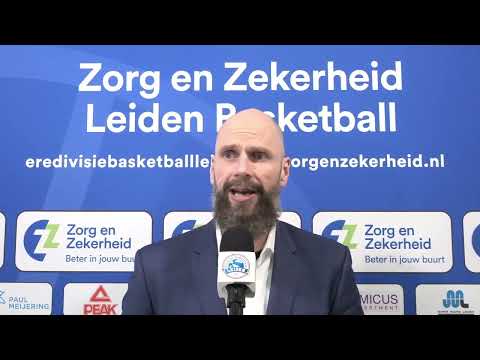 Interviews na Zorg en Zekerheid Leiden - Leuven Bears, BNXT League, 19 mrt. 2022