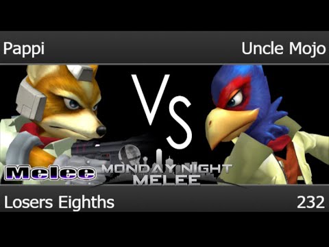 MNM 232 - Pappi (Fox) vs TLOC | Uncle Mojo (Falco) Losers Eighths - Melee