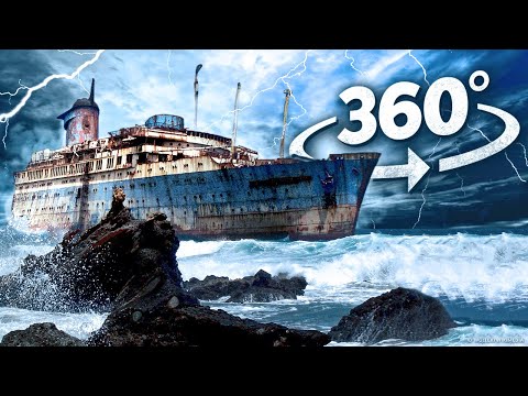 VR 360 Inside an Abandoned Zombie Cruise Ship #360video