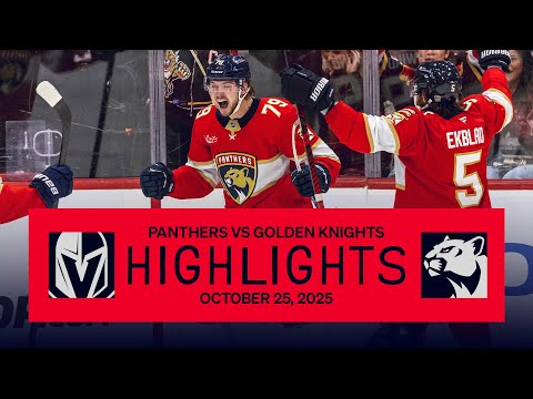 Panthers vs Golden Knights Highlights | 10.25.25