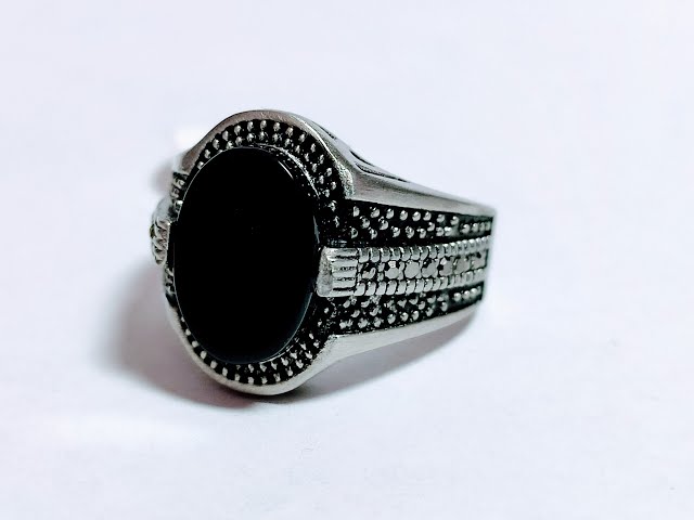 Vídeo relacionado con ARHZ - Juego de 6 anillos ajustables de plata para hombre, acero inoxidable mate pulido nudo celta vintage grabado, L, metal, grande, metal