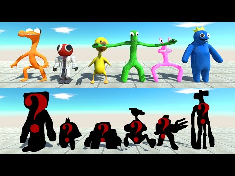 Team Rainbow Friends VS Random Team - Animal Revolt Battle Simulator