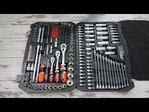 Yato raktų rinkinys 216 vnt. (YT-38841) video