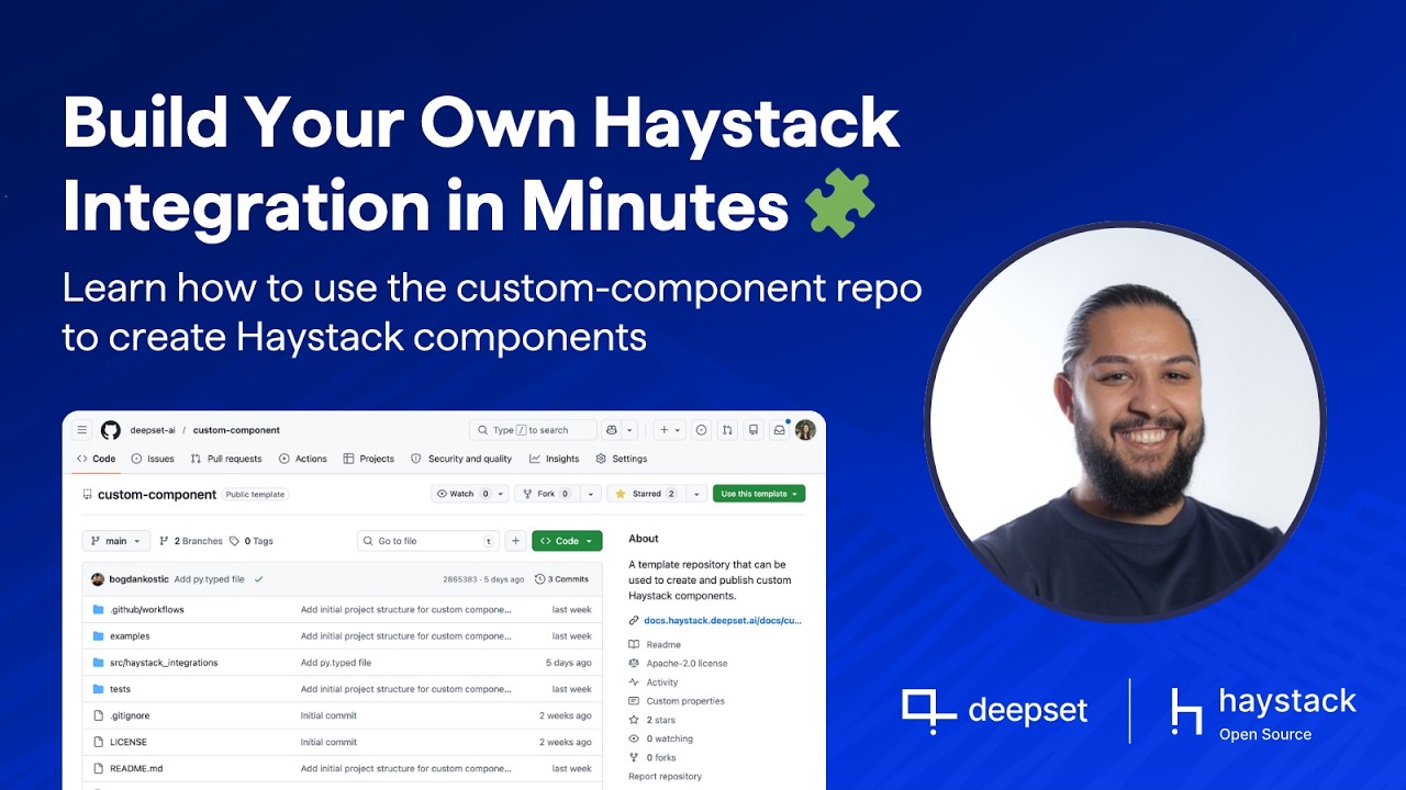 Build Your Own Haystack Integration: Custom Component Template Tutorial