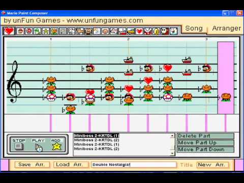 Mario Paint: Miniboss (Pop Star)-Kirby's Return to Dream Land