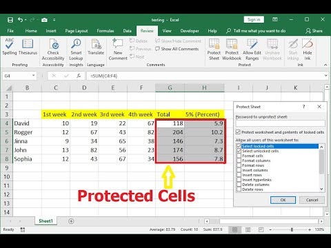 So schützen Sie bestimmte Excel-Zellen mit einem Kennwort Excel (2003-2016)
