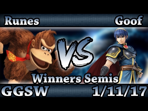 GGSW 15 - Runes (Doneky Kong) Vs. Goof (Marth) Smash Wii U Winners Semis - Smash 4