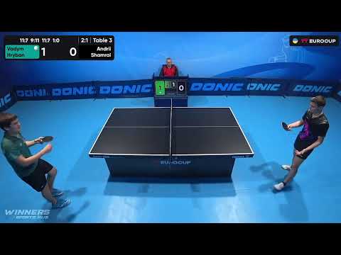 10:45 Vadym Hryban - Andrii Shamrai 03.10.2023 TT Euro.Cup Ukraine Star. TABLE 3