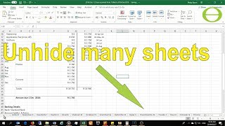 How to unhide multiple sheets in Microsoft Excel