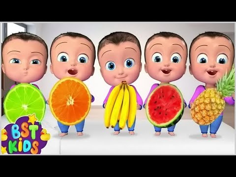 Learn Fruits with Five Little Babies | Kids Songs - Nursery Rhymes for Babies