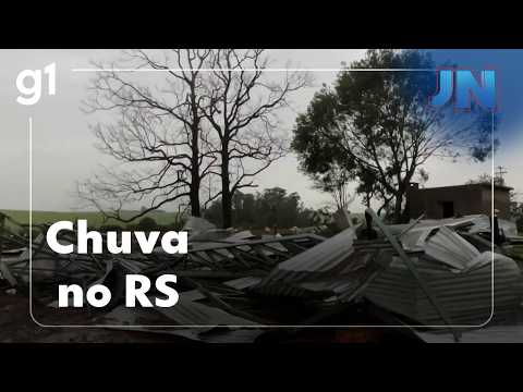 JN: Temporais destelham casas e voltam a elevar nível dos rios no RS