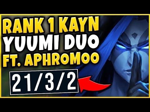#1 KAYN WORLD INSANE SYNERGY FT. APHROMOO YUUMI (LEGIT 2V8 CHALLENGER) - League of Legends
