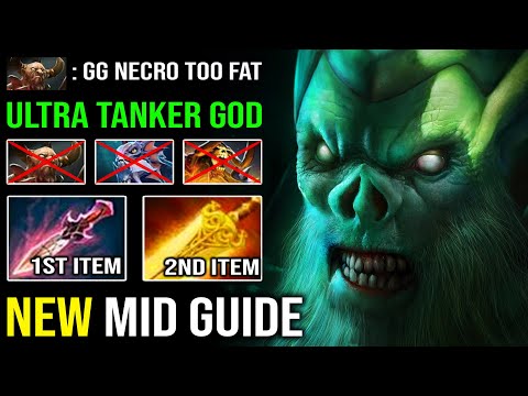How to 100% Destroy Mid Lane in 2021 with Necrophos First Item Witch Blade + Radiance Imba Meta DotA