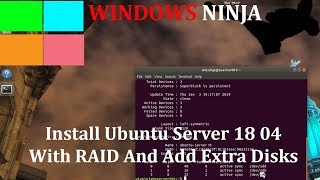 Install Ubuntu Server GUI 18.04 With RAID And Add Extra Disks