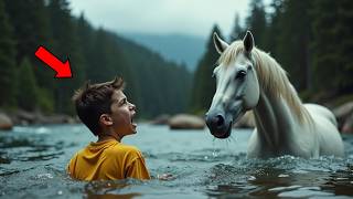 DANGEROUS HORSE JUMPS INTO RIVER TO RESCUE BOY… WHAT HAPPENS NEXT WILL LEAVE YOU SPEECHLESS!