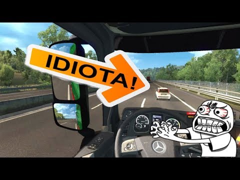 IDIOTA FERMO IN AUTOSTRADA... INCIDENTE INEVITABILE! #18 - EURO TRUCK SIMULATOR 2