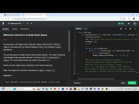 Minimum Interval to Include Each Query