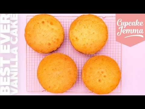 Best Ever Vanilla Sponge Cake Recipe - New & Improved! | Cupcake Jemma