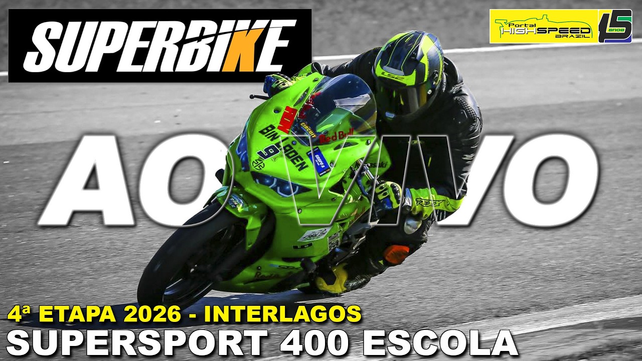 🔴 SUPERBIKE BRASIL | 4ª Etapa 2026 | SuperSport 400cc Escola | Interlagos (SP) | Ao Vivo