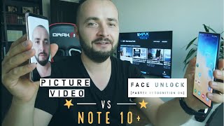 Can you unlock Note 10+ with a picture or video using face unlock? | faster recognition activated