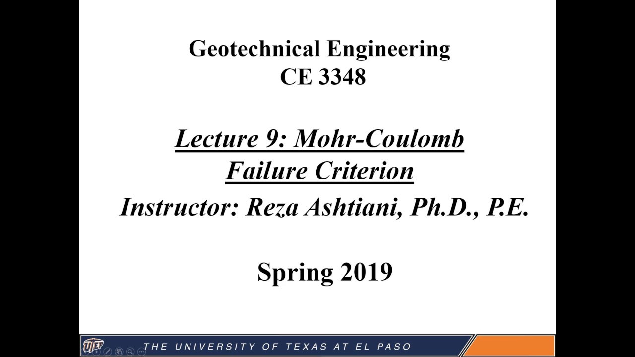 Lecture 9.2: Mohr-Coulomb Failure Criterion