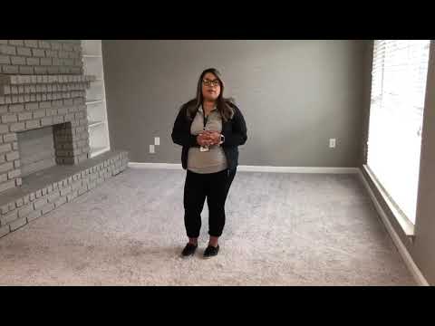 Hearthstone: 1 bedroom, 1 bathroom, 736 sq ft, faux fireplace, built-in bookshelves, his and hers walk-in closets