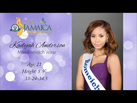 Miss Jamaica World 2017 Contestant #16  Kadejah Anderson