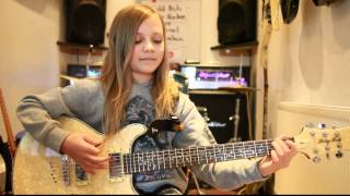 10 year old Zoe Thomson plays Hail To The King by Avenged Sevenfold