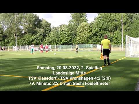 TSV Klausdorf - TSV Kronshagen 4:2 (2:0) Driton Gashi 3:2 Foulelfmeter
