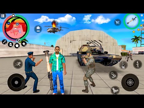 Vegas Crime Simulator 2 - Tank and Helicopter Driving in Open World - Android Gameplay